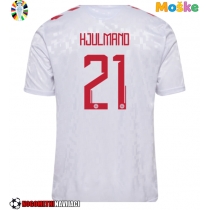 Moške Nogometnih dresov Danska Morten Hjulmand #21 Gostujoči EP 2024 Kratki rokavi